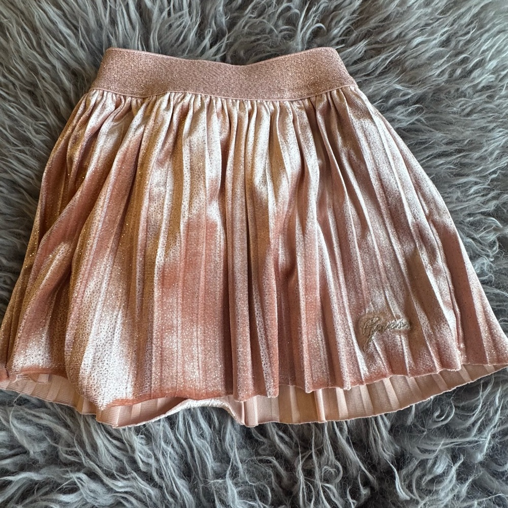 Baby Girl Metallic Pleated Skirt